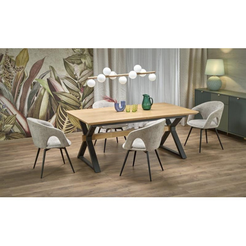 HENRY table, natural / black