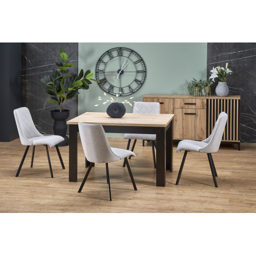 BAGIO extension table, atisan oak / black BAGIO extension table, atisan oak / black