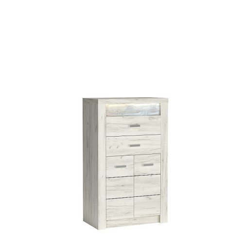 INDIANAPOLIS chest of drawers I6 kraft white