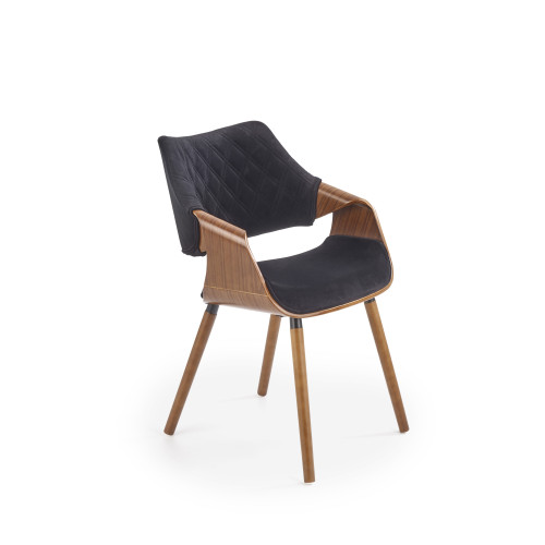 K396 chair, color: walnut / black