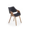 K396 chair, color: walnut / black