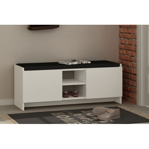 Шкаф за обувки Zulla 110x37x43 бял DIOMMI 119-000816