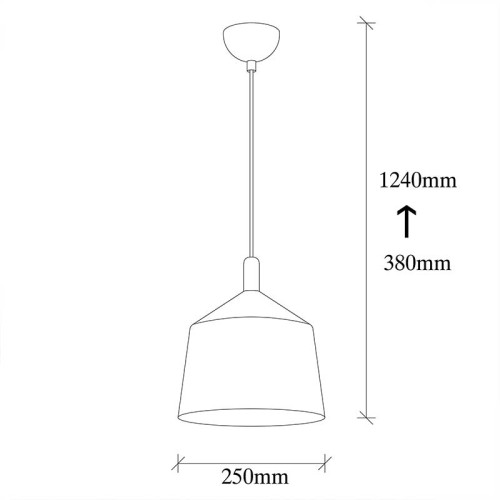 Плафон PWL-0082 DIOMMI Ε27 в бяло-златист цвят D25x124cm