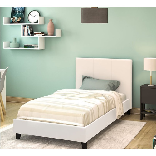 Тапицирано легло Nevil 100x200 бял DIOMMI 006-000012