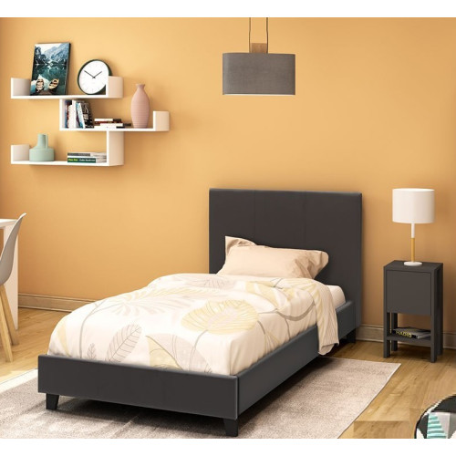 Тапицирано легло  Nevil 100x200 тъмно/кафяв DIOMMI 006-000013