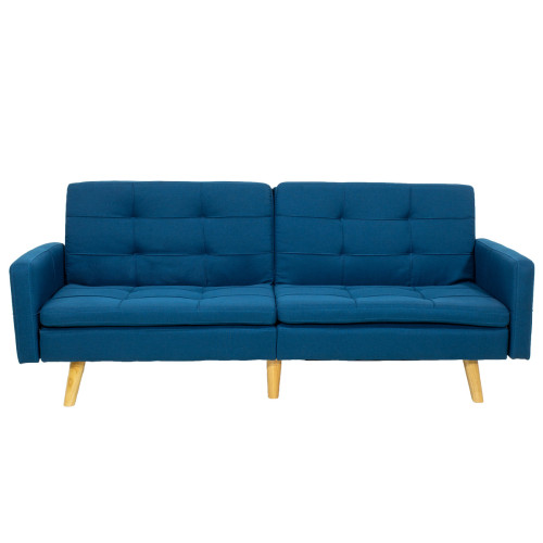 3 seated sofa-bed Flexible DIOMMI fabric blue 198x87x76cm 3 seated sofa-bed Flexible DIOMMI fabric blue 198x87x76cm