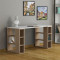 Working Table Colmar DIOMMI in white - dark oak 140x60x75cm