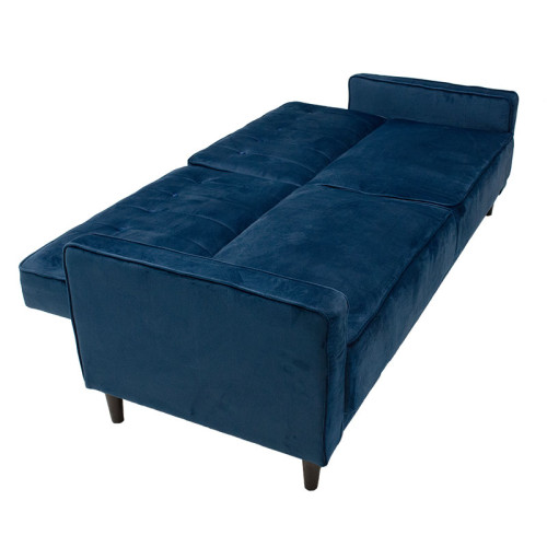 3 seated sofa-bed Chicago DIOMMI with velvet in blue color 205x87x85cm 3 seated sofa-bed Chicago DIOMMI with velvet in blue color 205x87x85cm