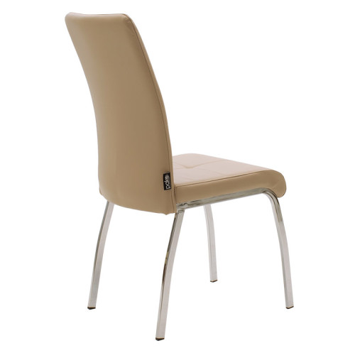 Chair Ariadne DIOMMI PU mocha-chrome leg