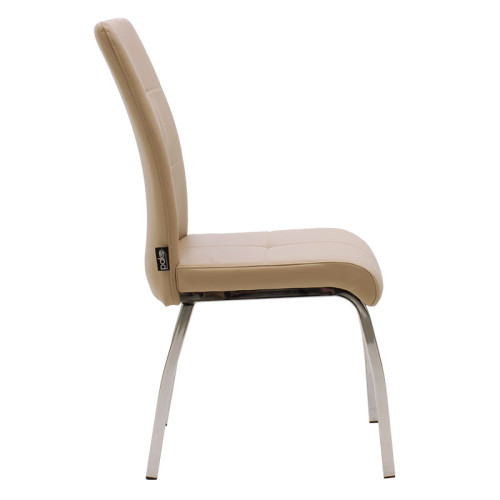 Chair Ariadne DIOMMI PU mocha-chrome leg