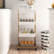 4-Tier trolley Irene DIOMMI wooden color natural-white 41x30x88cm