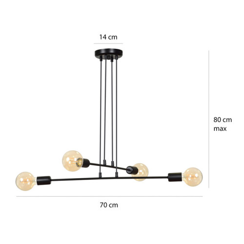 Pendant metal lamp PWL-0153 DIOMMI Ε27 in black color 70x40x80cm Pendant metal lamp PWL-0153 DIOMMI Ε27 in black color 70x40x80cm