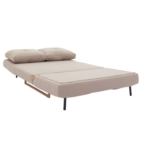 2 seater sofa bed Edda DIOMMI fabric in beige-brown colour 118x98x86m 2 seater sofa bed Edda DIOMMI fabric in beige-brown colour 118x98x86m