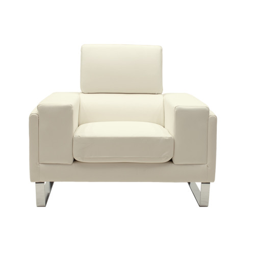 Фотьойл Shea DIOMMI PU слонова кост-инокс 104x80x87cm