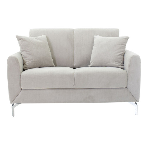 2 seater sofa Chet DIOMMI fabric in grey color 142x79x89cm