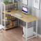 Work table Kadyn DIOMMI metalic left shelf oak-white 120x48x73,5 / 111cm