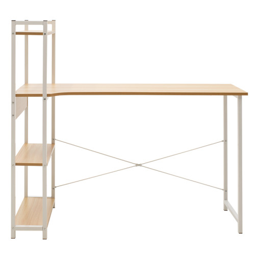 Work table Kadyn DIOMMI metalic left shelf oak-white 120x48x73,5 / 111cm Work table Kadyn DIOMMI metalic left shelf oak-white 120x48x73,5 / 111cm