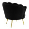 Armchair Daimon DIOMMI velvet black-golden 79x74x78cm