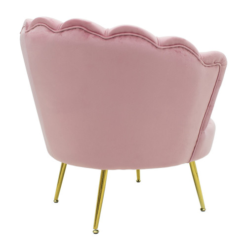 Armchair Daimon DIOMMI velvet pink-golden 79x74x78cm Armchair Daimon DIOMMI velvet pink-golden 79x74x78cm