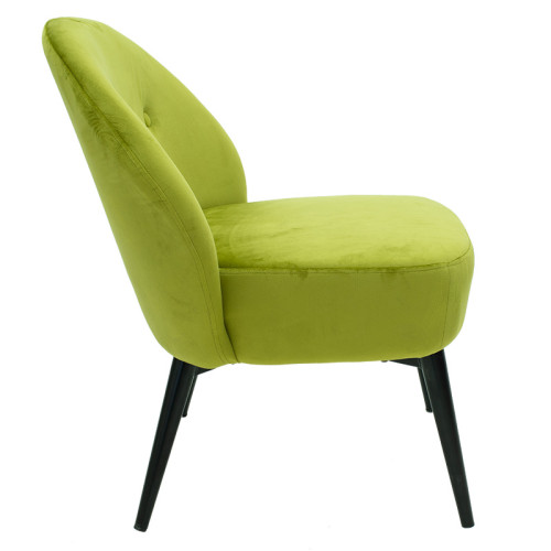 Фотьойл Pares 60x61x74 кадифе зелено-черен DIOMMI 128-000021