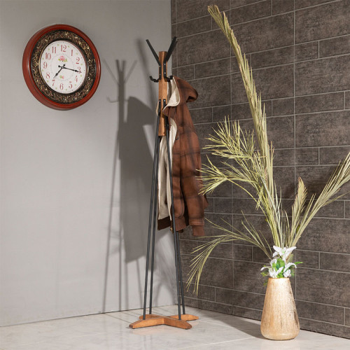 Coat Stand Myra DIOMMI in walnut-black color D40x160cm