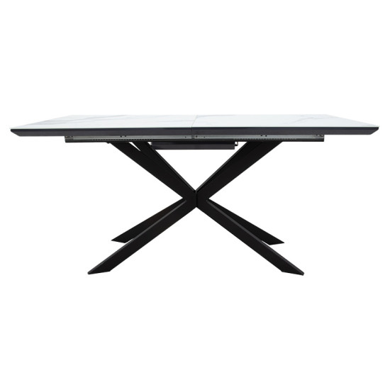 Трапезна маса разтегателна Palan 160-200x80x77 сиво черно DIOMMI 101-000036
