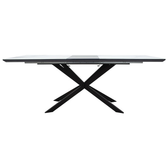 Трапезна маса разтегателна Palan 160-200x80x77 сиво черно DIOMMI 101-000036
