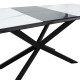 Трапезна маса разтегателна Palan 160-200x80x77 сиво черно DIOMMI 101-000036
