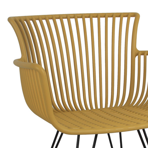 Стол Kit черен метал/жълт DIOMMI 139-000018