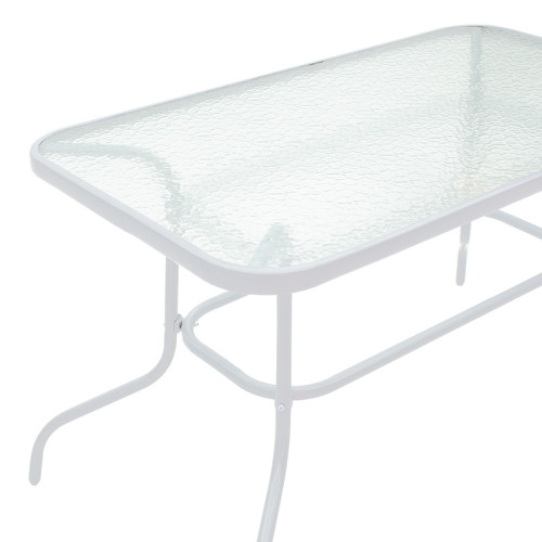 МасаValor 120х70х70 бял метал/стъкло DIOMMI 130-000015