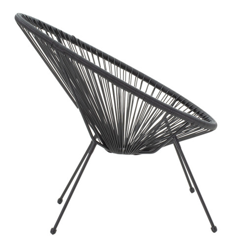 Acapulco chair 72x77x85 black/metal DIOMMI 130-000023 Acapulco chair 72x77x85 black/metal DIOMMI 130-000023