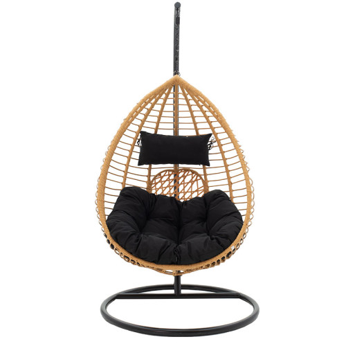 Κούνια κήπου Kade DIOMMI κρεμαστή μέταλλο-μαξιλάρι μαύρο-pe φυσικό Κούνια κήπου Kade DIOMMI κρεμαστή μέταλλο-μαξιλάρι μαύρο-pe φυσικό