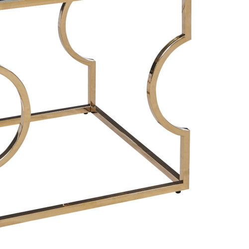 Холна маса Dair 55х55х55 злато/черен DIOMMI 138-000012