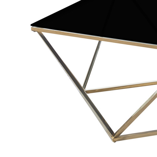 Холна маса Kadar 80x80x45 злато/черен DIOMMI 138-000009