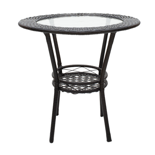 Комплект от маса и столове Saylor 60x57 65x62x75 кафяв метал/ратан DIOMMI 140-000028 Комплект от маса и столове Saylor 60x57 65x62x75 кафяв метал/ратан DIOMMI 140-000028