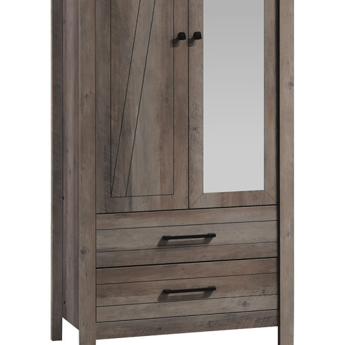Ντουλάπα ρούχων Tara DIOMMI δίφυλλη καθρέπτης rustic oak 84.5x52x193εκ Ντουλάπα ρούχων Tara DIOMMI δίφυλλη καθρέπτης rustic oak 84.5x52x193εκ