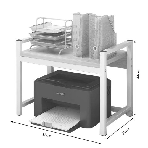 Подов рафт Cadia 53х35х44 бял метал/натурален DIOMMI 072-000046