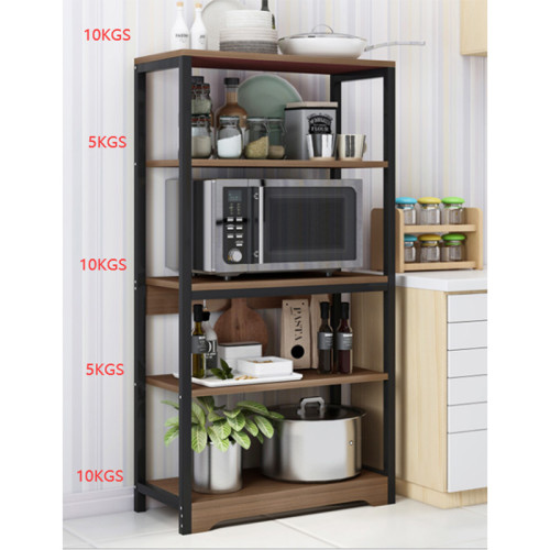 Ραφιέρα επιδαπέδια Obra DIOMMI μέταλλο καρυδί-μαύρο 60x30x126εκ