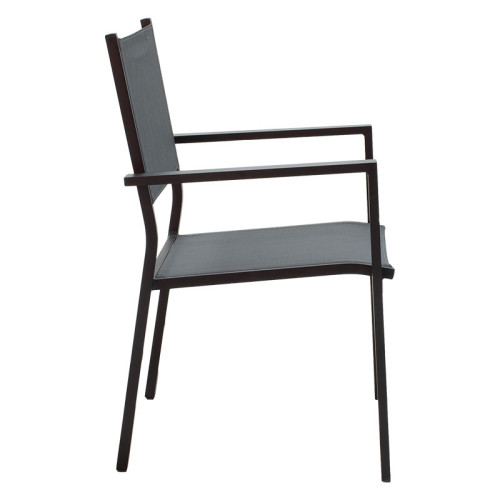 Стол Moly 62х49х88 алуминий/черен текстил DIOMMI 152-000001