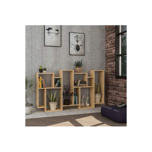 Bookcase Karmato 96x25.5x168.5cm  oak color DIOMMI 119-001075 Bookcase Karmato 96x25.5x168.5cm  oak color DIOMMI 119-001075