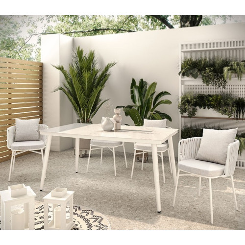 Маса Zeren 160x90x78 бял/стъкло DIOMMI 151-000005 Маса Zeren 160x90x78 бял/стъкло DIOMMI 151-000005