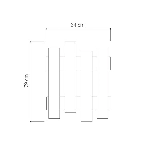 Закачалка за стена Wave 64x4x81 бял DIOMMI 119-001084 Закачалка за стена Wave 64x4x81 бял DIOMMI 119-001084