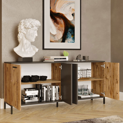 Buffer Kermit DIOMMI dark grey-oak color 160x40x72cm Buffer Kermit DIOMMI dark grey-oak color 160x40x72cm