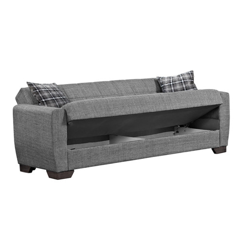 3 seater sofa-bed Magnus DIOMMI fabric grey 217x78x80cm 3 seater sofa-bed Magnus DIOMMI fabric grey 217x78x80cm