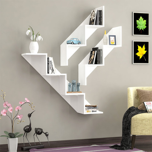 Wall shelf 3pcs Celby DIOMMI white 102x22x77cm