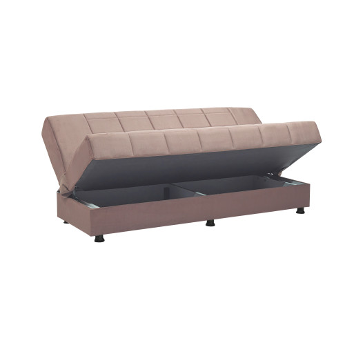 3 seater sofa-bed Meliora DIOMMI velvet fabric beige 190x83x85cm 3 seater sofa-bed Meliora DIOMMI velvet fabric beige 190x83x85cm