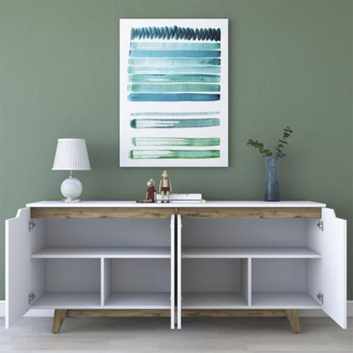 Бюфет Rafaelo DIOMMI орех-бял 180x45x78,5cm