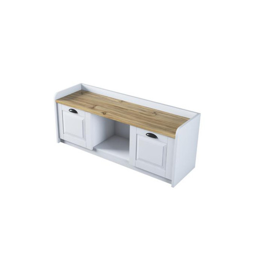 Шкаф за обувки Arthur 120x40x45 бял/орех DIOMMI 182-000023