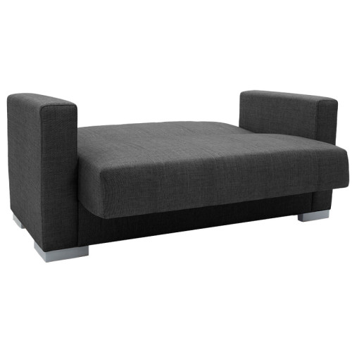 2 seater Sofa bed Ingrid DIOMMI fabric gray 148x83x83cm