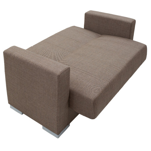 2 seater Sofa bed Ingrid DIOMMI fabric beige brown 148x83x83cm 2 seater Sofa bed Ingrid DIOMMI fabric beige brown 148x83x83cm